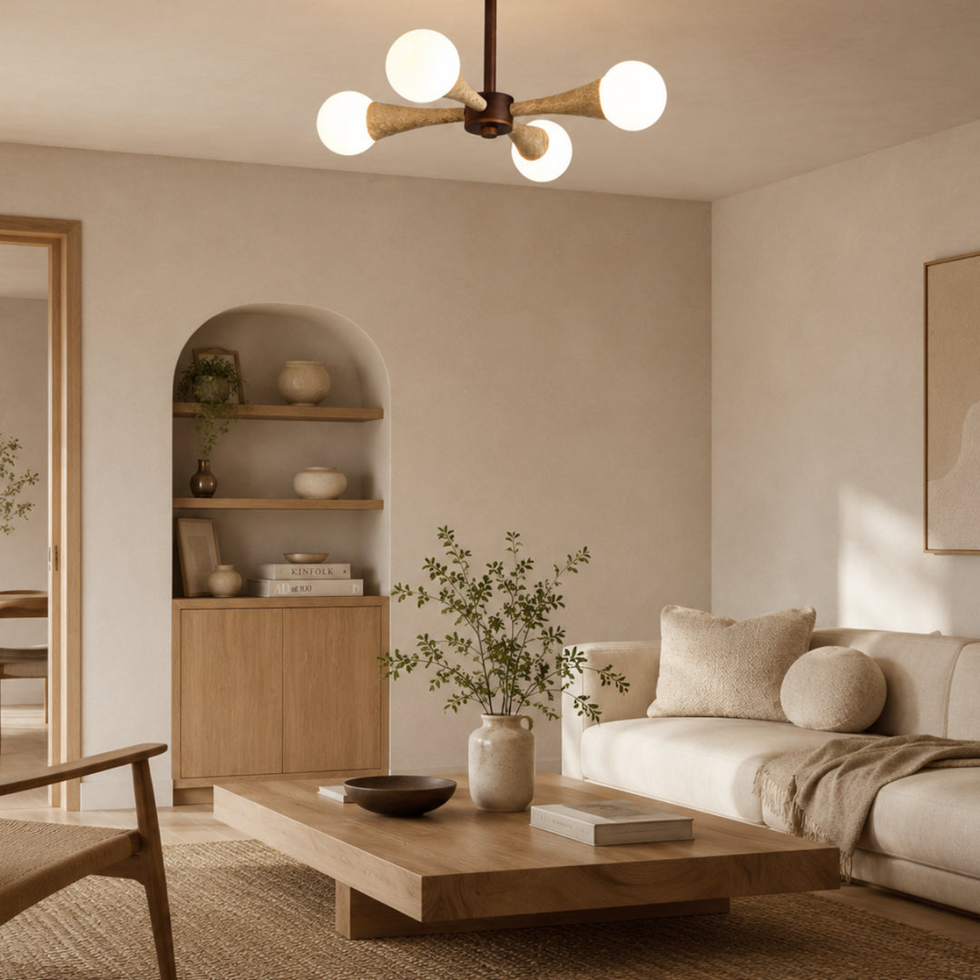 Veylan Wood Globe Chandelier 14