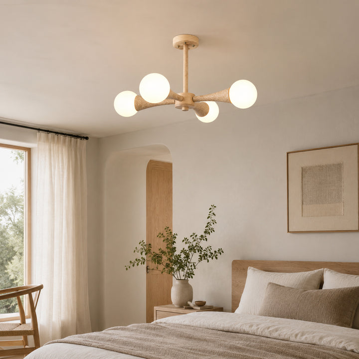 Veylan Wood Globe Chandelier 6