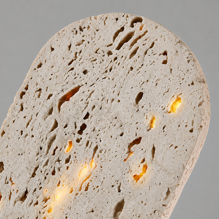 Virelt Oval Travertine Wall Lamp 8