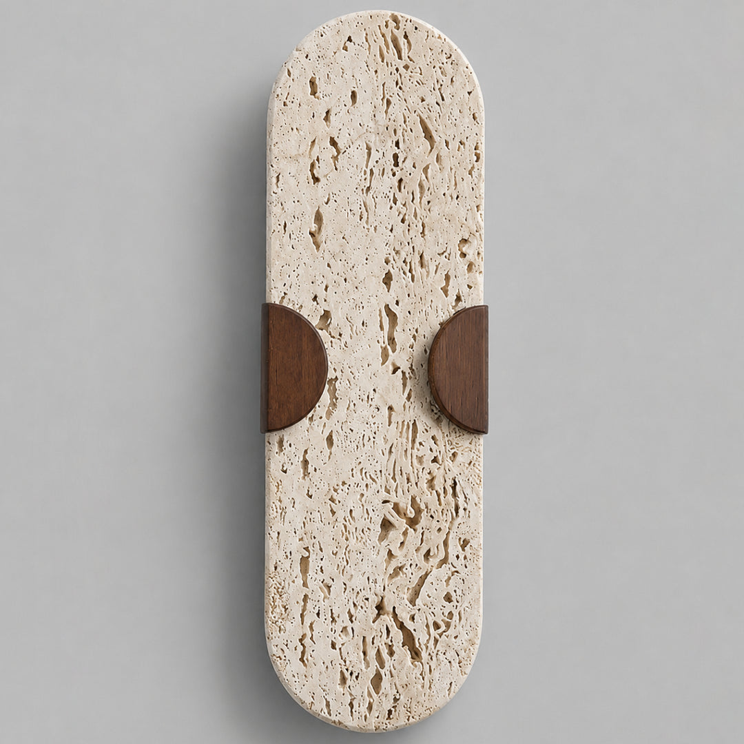 Virelt Oval Travertine Wall Lamp 9