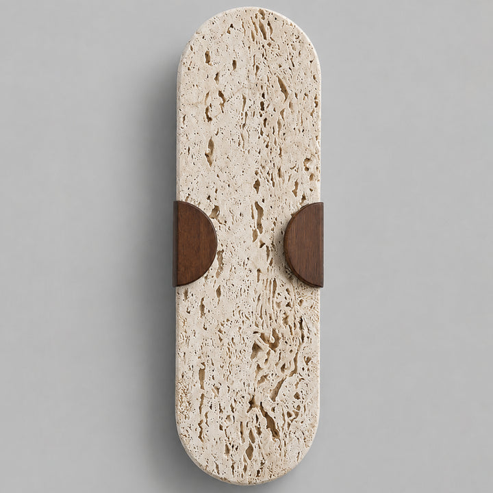 Virelt Oval Travertine Wall Lamp 9