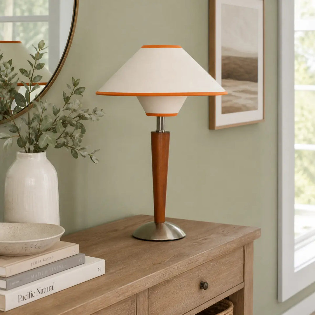 Vora Walnut Tapered Table Lamp 1