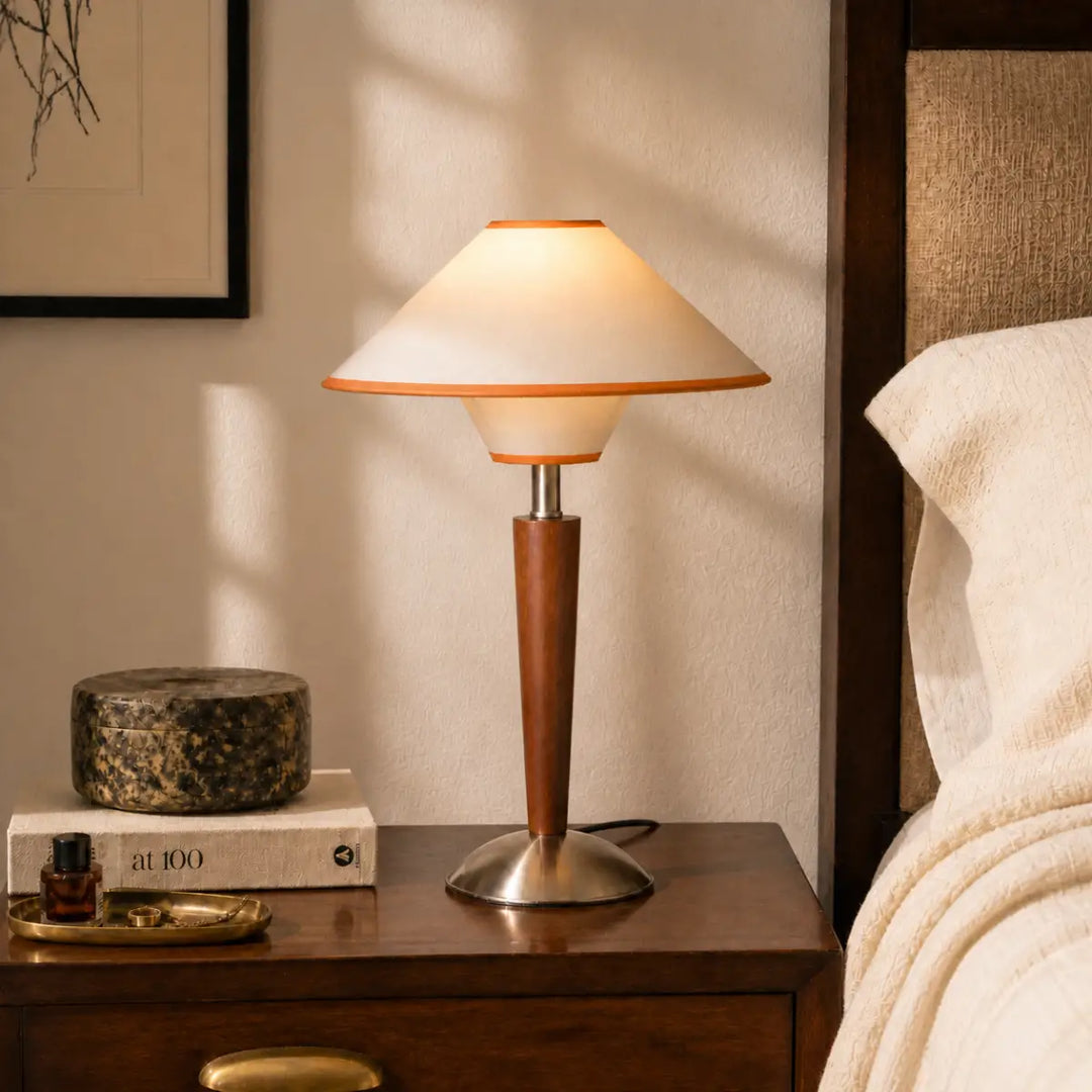 Vora Walnut Tapered Table Lamp 10