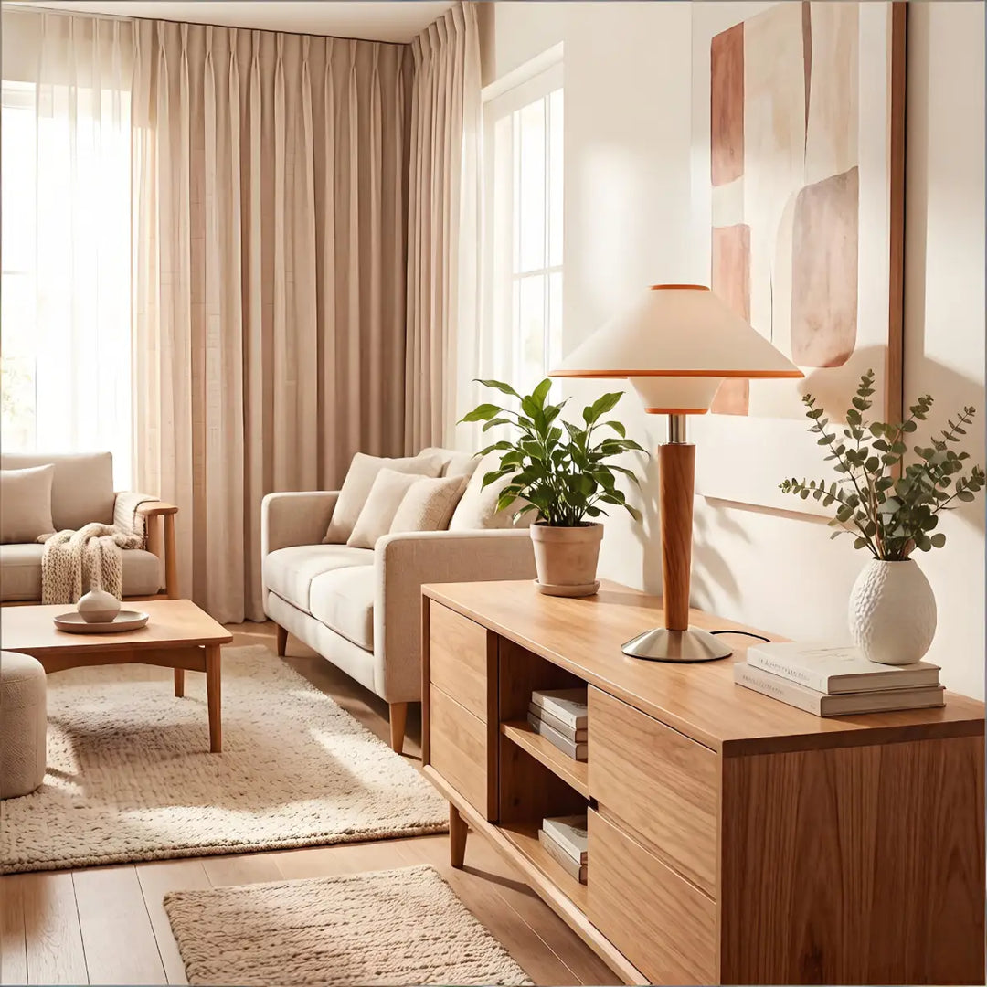 Vora Walnut Tapered Table Lamp 11