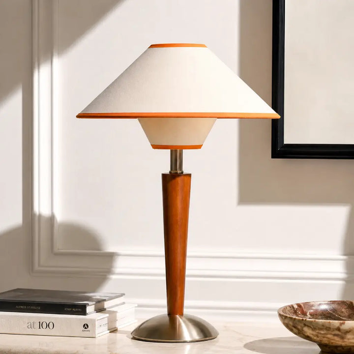 Vora Walnut Tapered Table Lamp 13