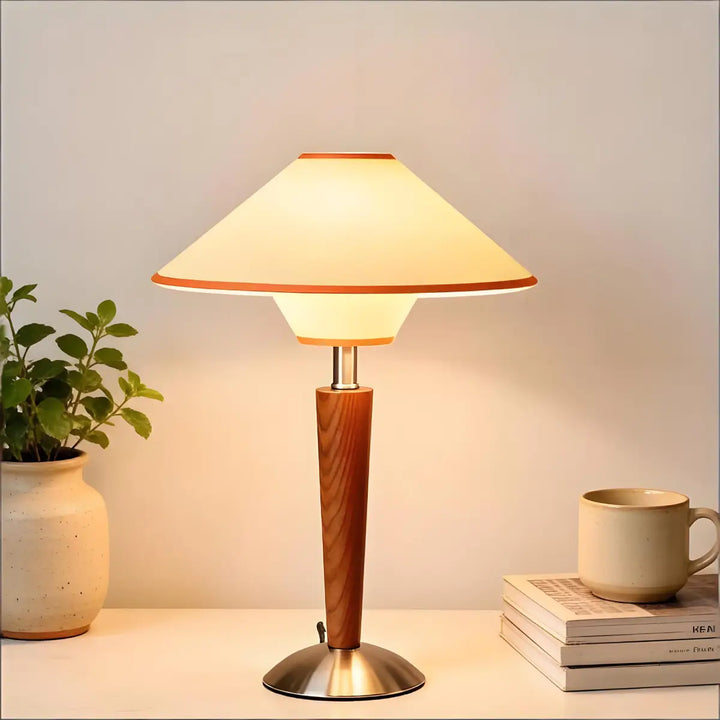 Vora Walnut Tapered Table Lamp 15