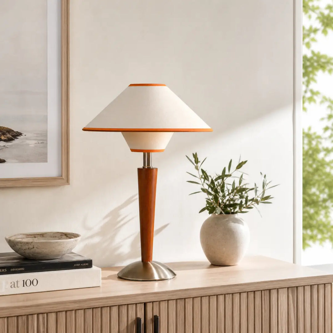 Vora Walnut Tapered Table Lamp 2
