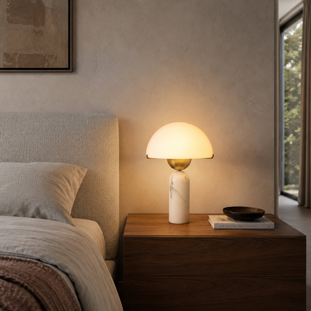 Vorelle Alabaster Mushroom Table Lamp 4