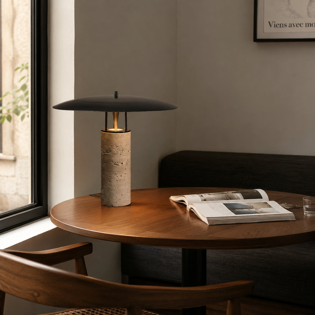Vorllin Travertine Mushroom Table Lamp 4