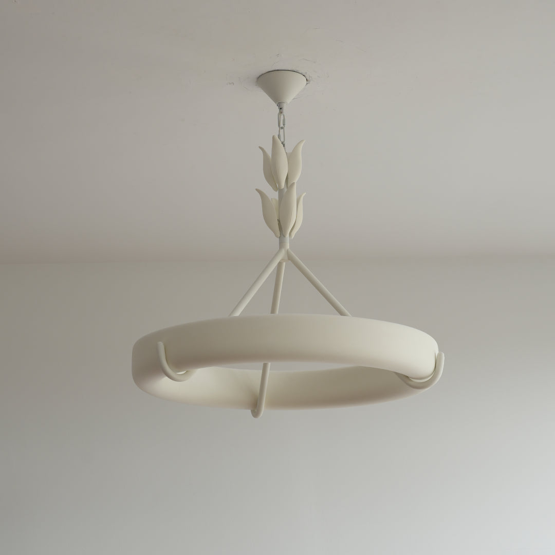 Wheel Plaster Chandelier