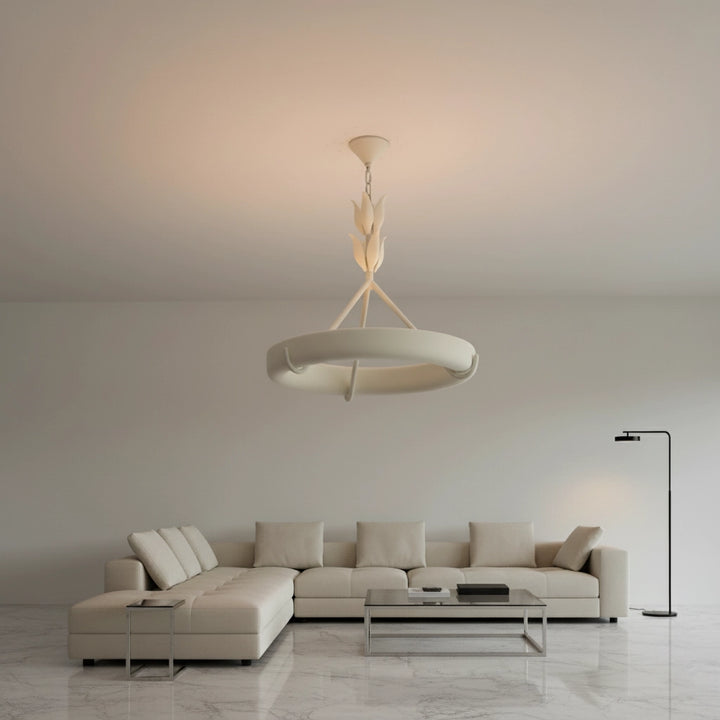 Wheel Plaster Chandelier