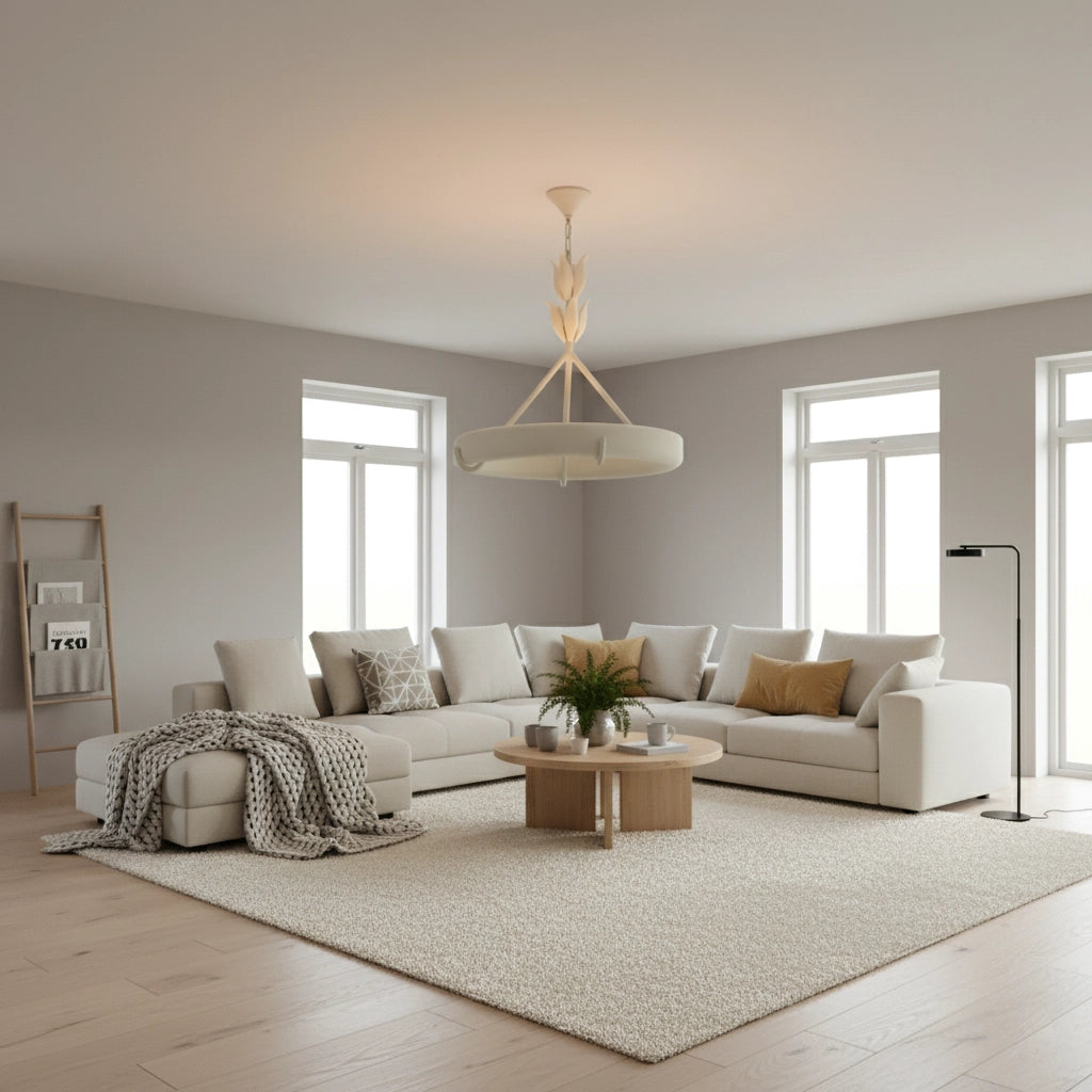 Wheel Plaster Chandelier