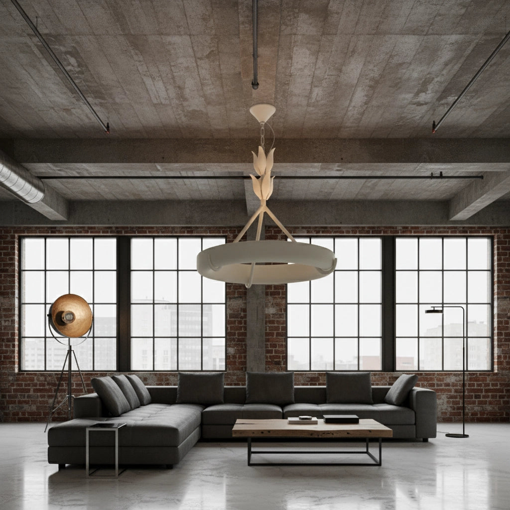 Wheel Plaster Chandelier