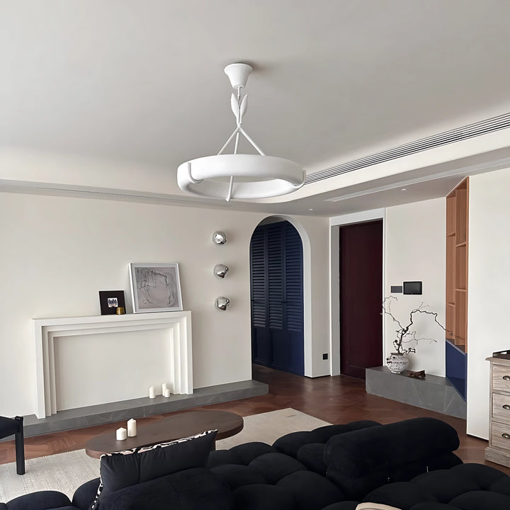 Wheel Plaster Chandelier