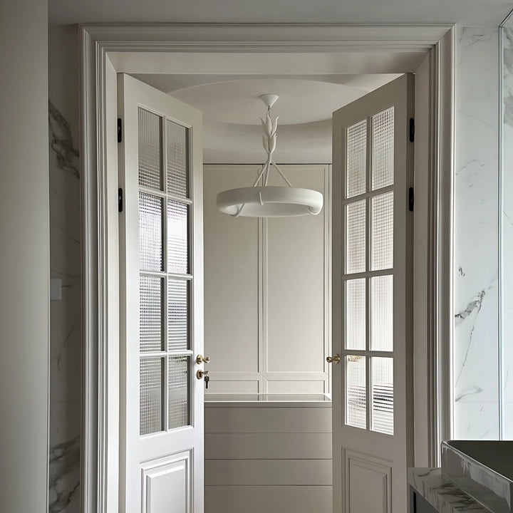 Wheel Plaster Chandelier