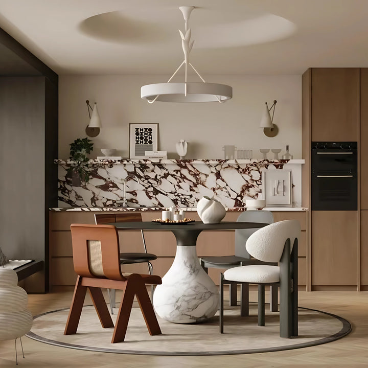 Wheel Plaster Chandelier