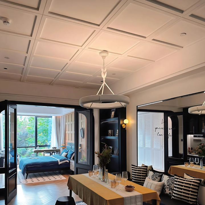 Wheel Plaster Chandelier