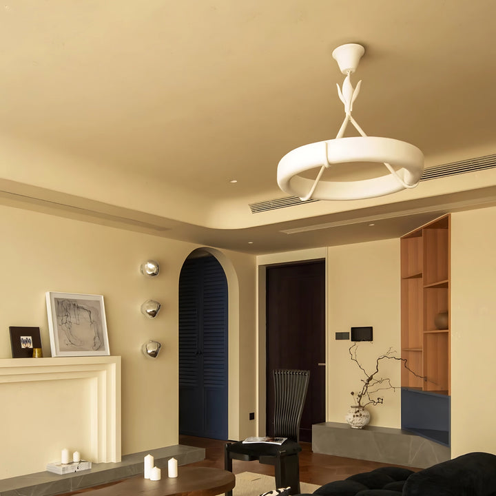 Wheel Plaster Chandelier