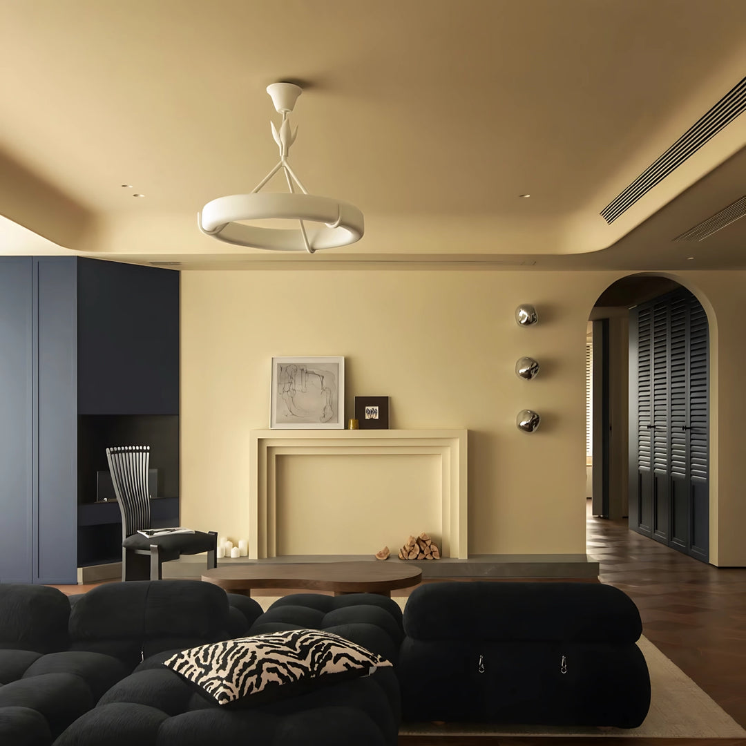 Wheel Plaster Chandelier