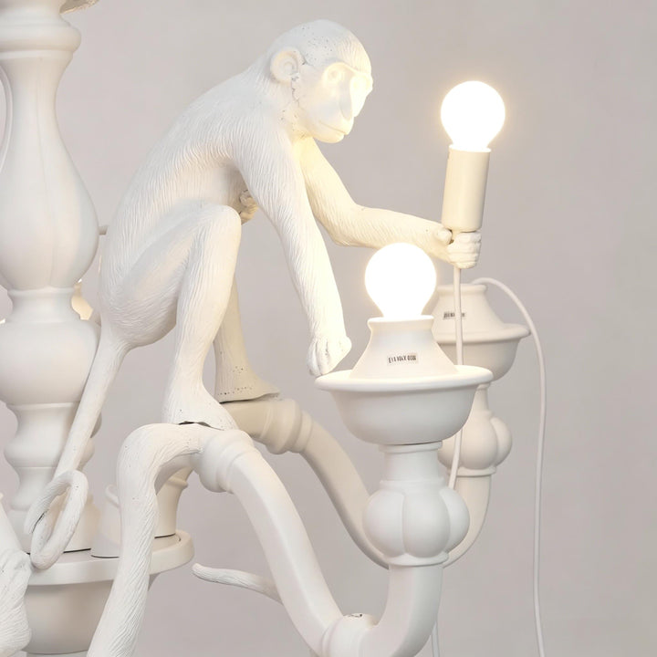 Whimsical Monkey Sculpture Chandelier 9