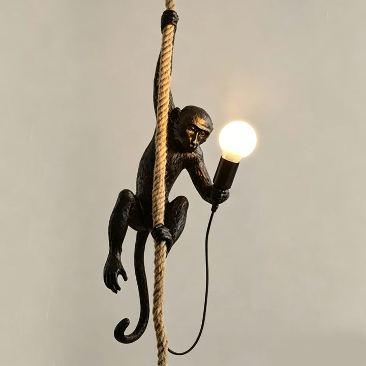 Whimsical Monkey Sculpture Pendant Lamp 10