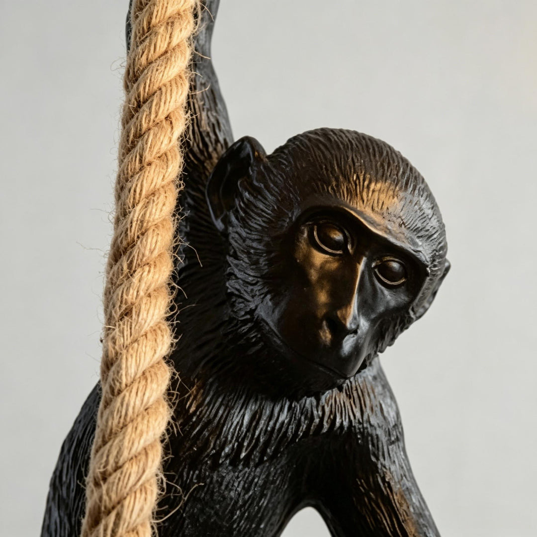 Whimsical Monkey Sculpture Pendant Lamp 12