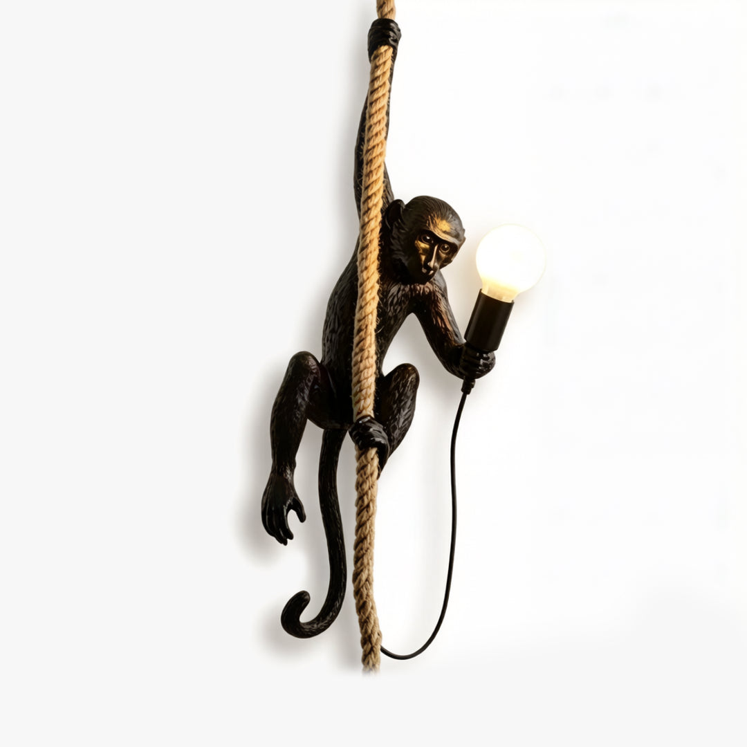 Whimsical Monkey Sculpture Pendant Lamp 8