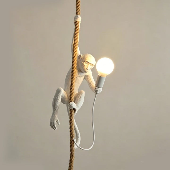 Whimsical Monkey Sculpture Pendant Lamp 9