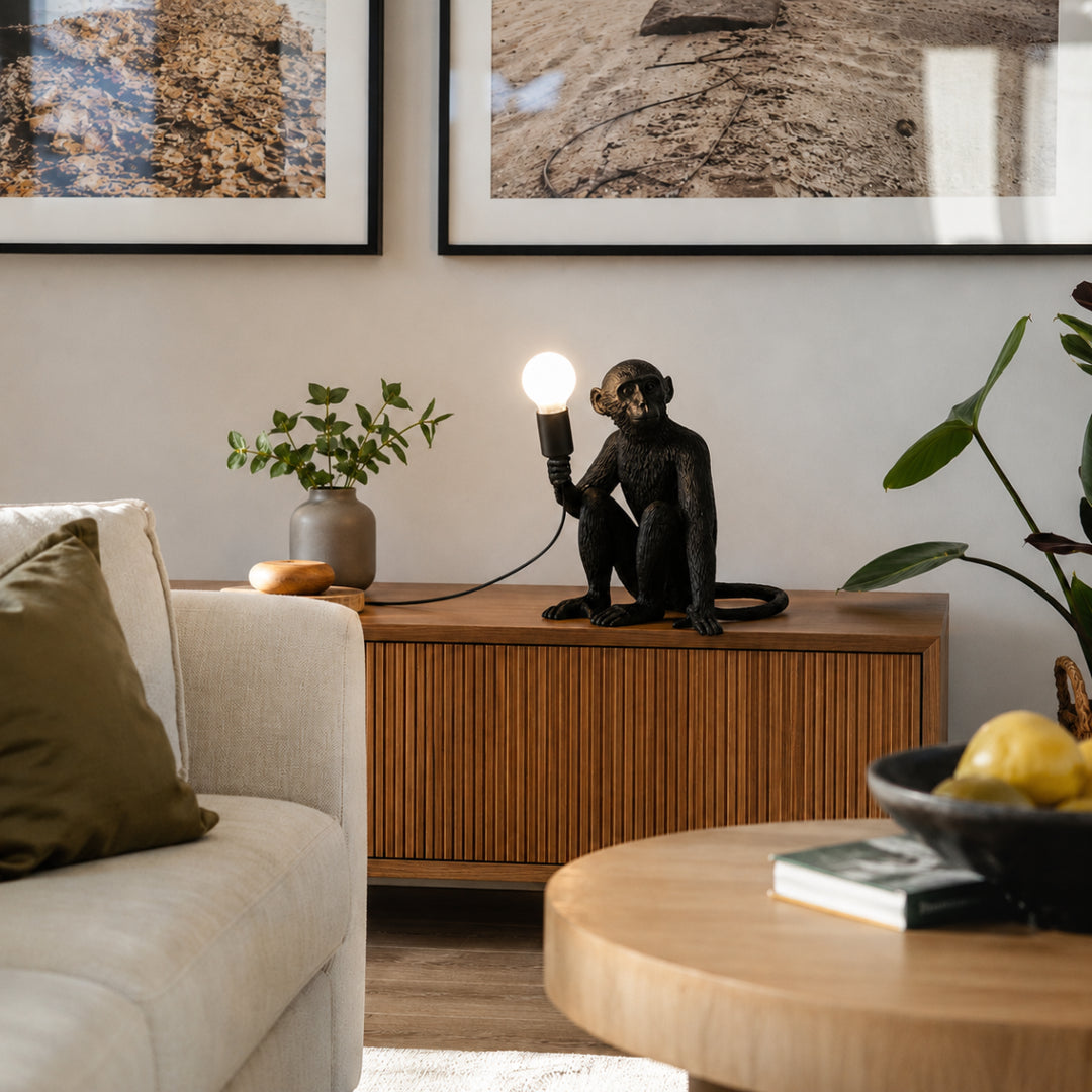 Whimsical Monkey Sculpture Table Lamp 1