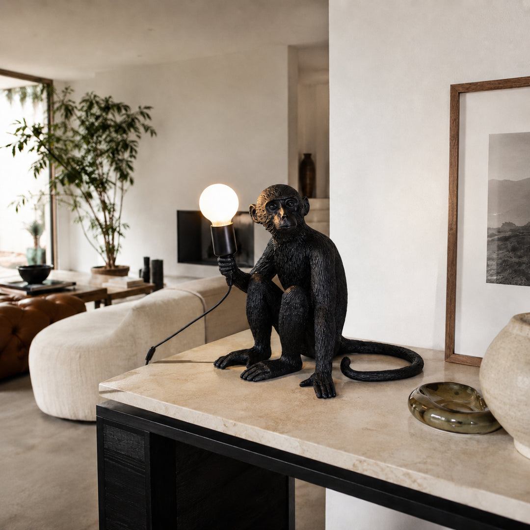 Whimsical Monkey Sculpture Table Lamp 10