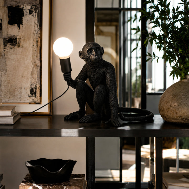 Whimsical Monkey Sculpture Table Lamp 11