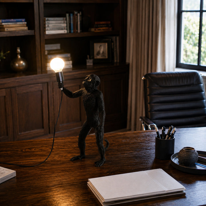 Whimsical Monkey Sculpture Table Lamp 8