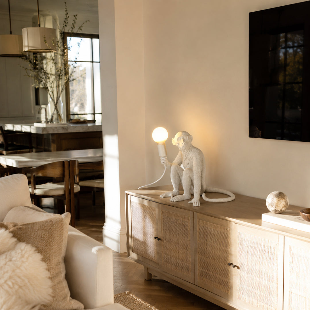 Whimsical Monkey Sculpture Table Lamp 9