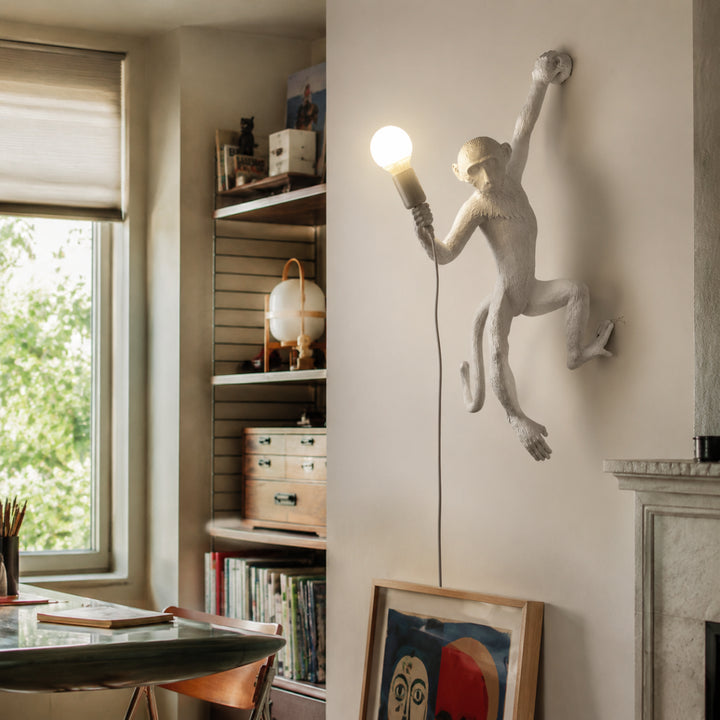 Whimsical Monkey Sculpture Wall Lamp 10