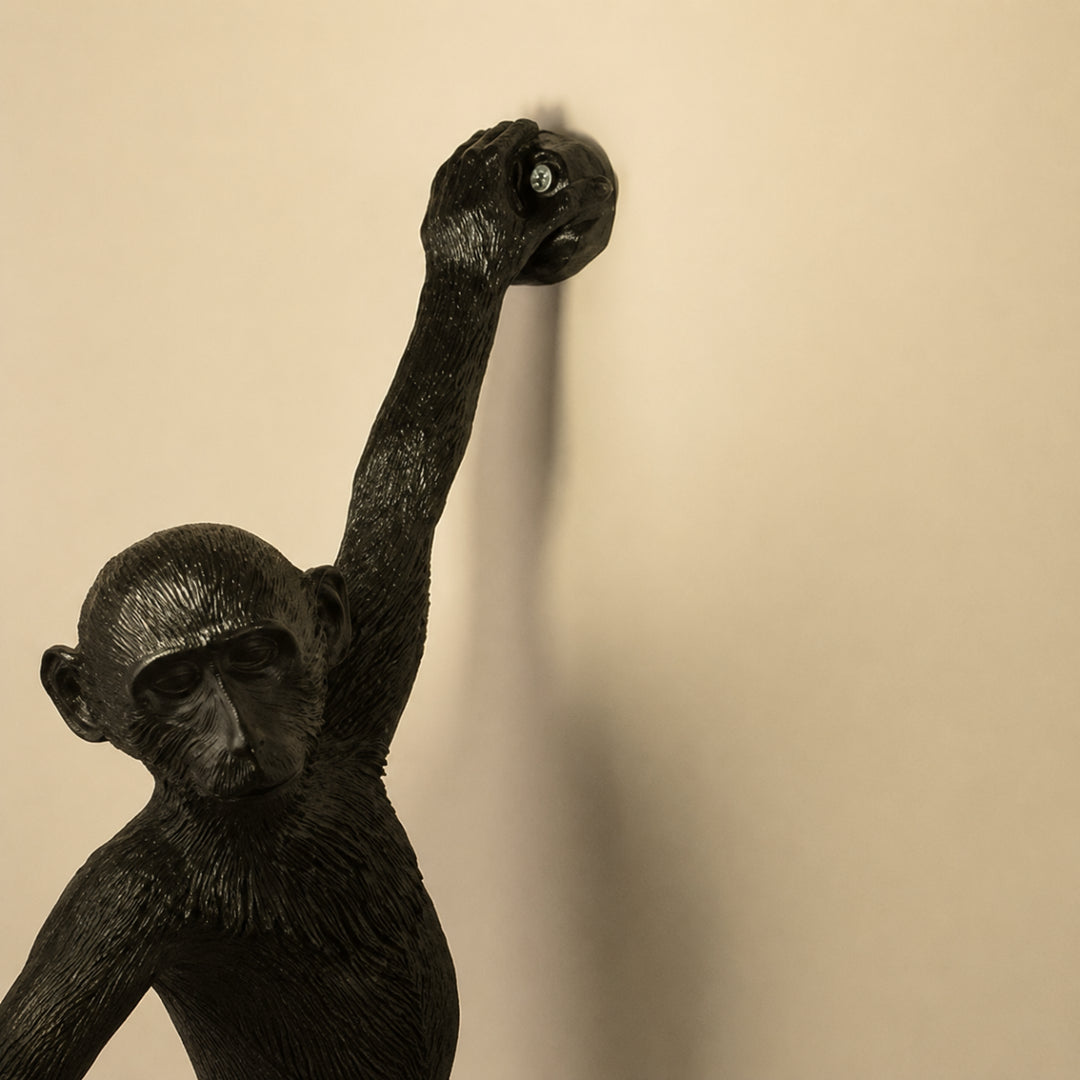 Whimsical Monkey Sculpture Wall Lamp 14