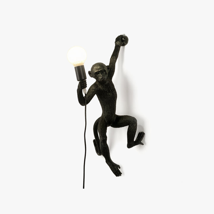 Whimsical Monkey Sculpture Wall Lamp 3