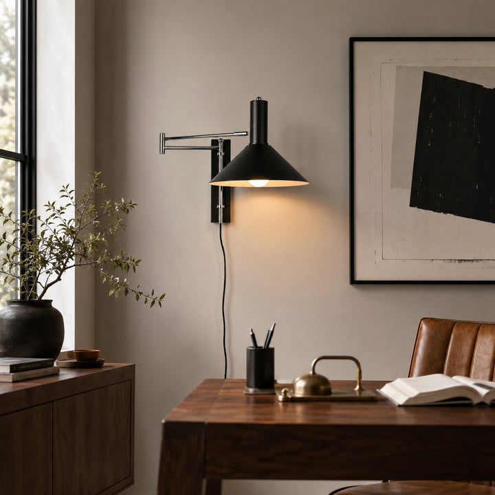 Zarello Swing Arm Plug Sconce 10