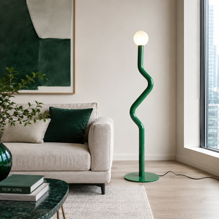 Zevorune Wavy Globe Floor Lamp 1