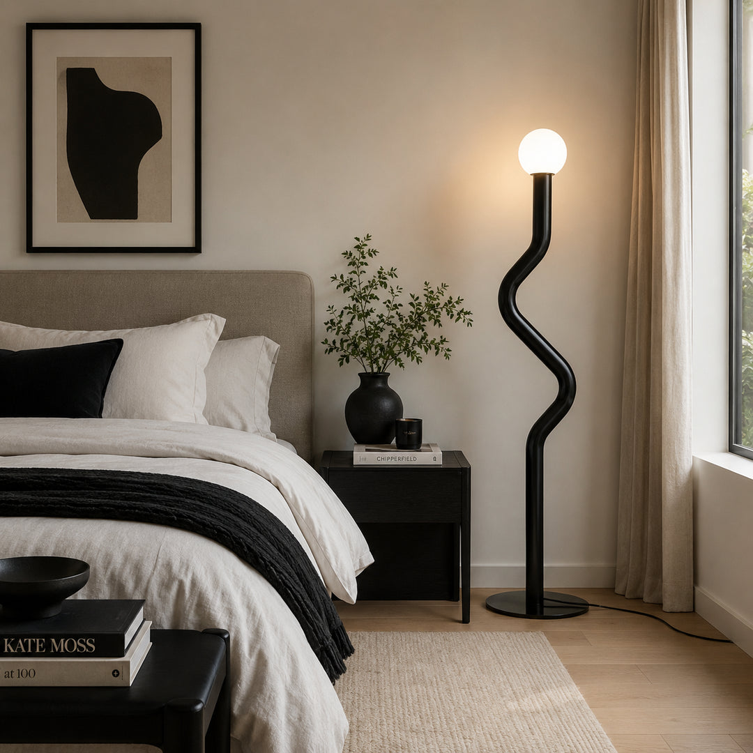 Zevorune Wavy Globe Floor Lamp 2