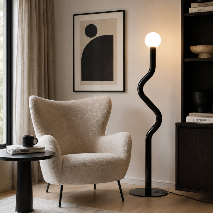 Zevorune Wavy Globe Floor Lamp 4