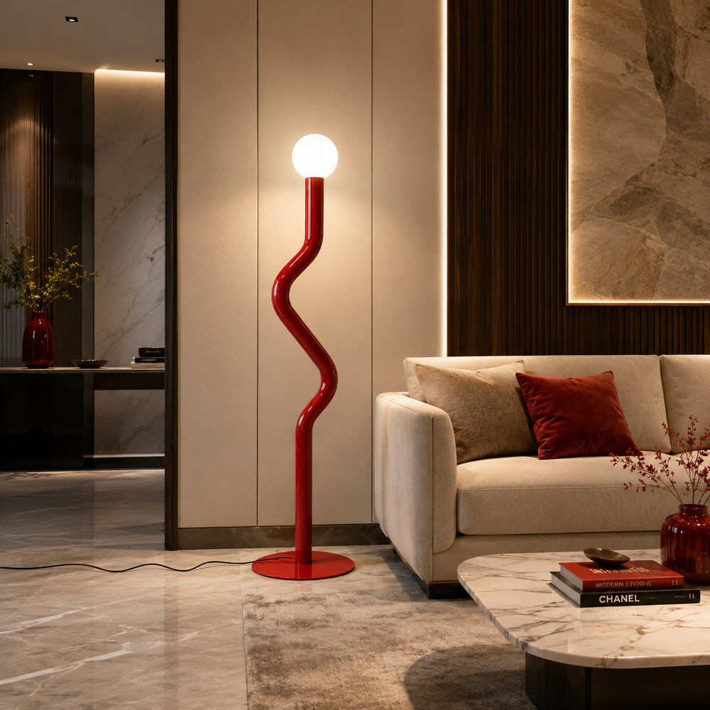 Zevorune Wavy Globe Floor Lamp 5