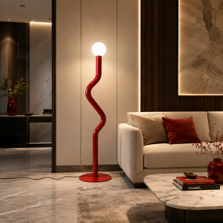 Zevorune Wavy Globe Floor Lamp 5
