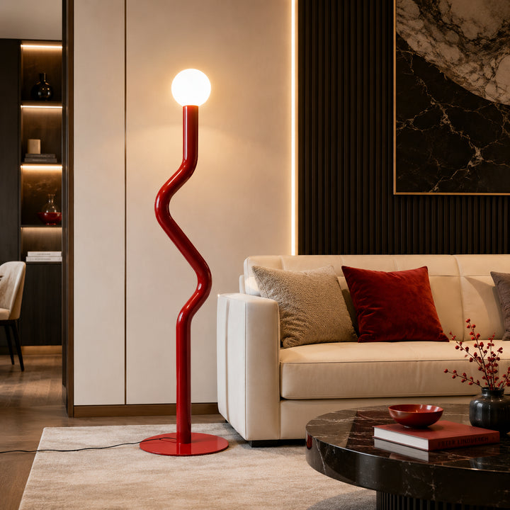 Zevorune Wavy Globe Floor Lamp 6