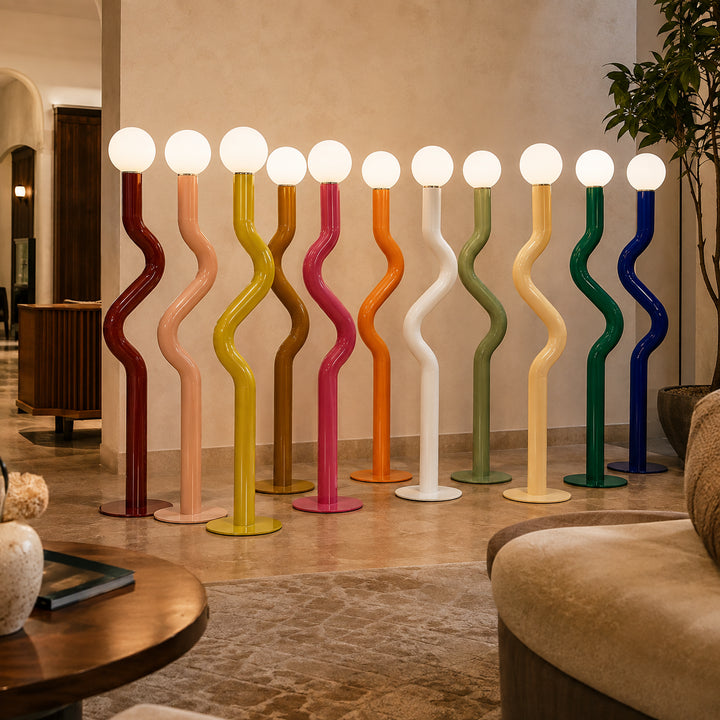 Zevorune Wavy Globe Floor Lamp 8